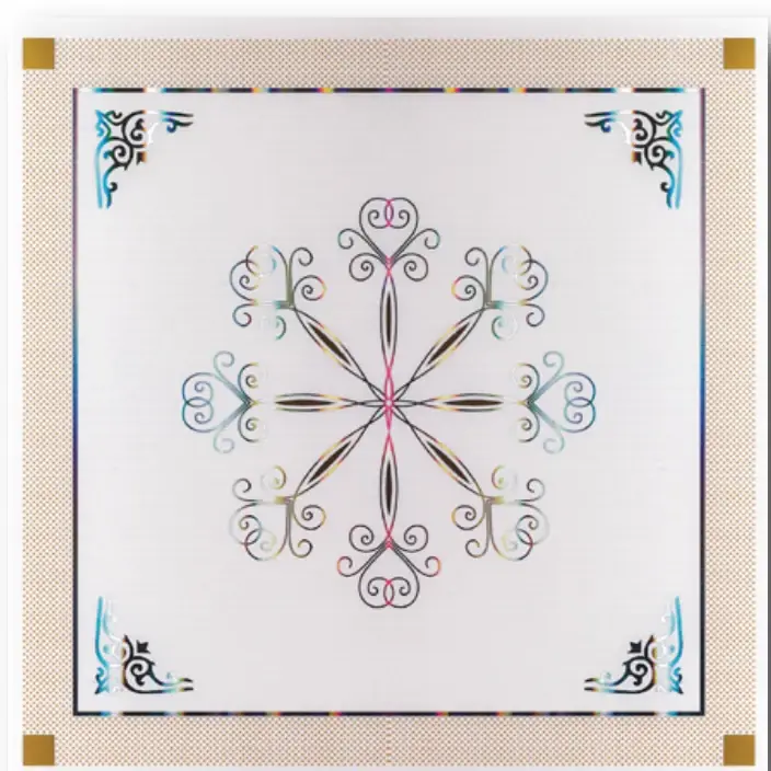 Elit Folyo Desenli PVC Asma Tavan Paneli 60x60